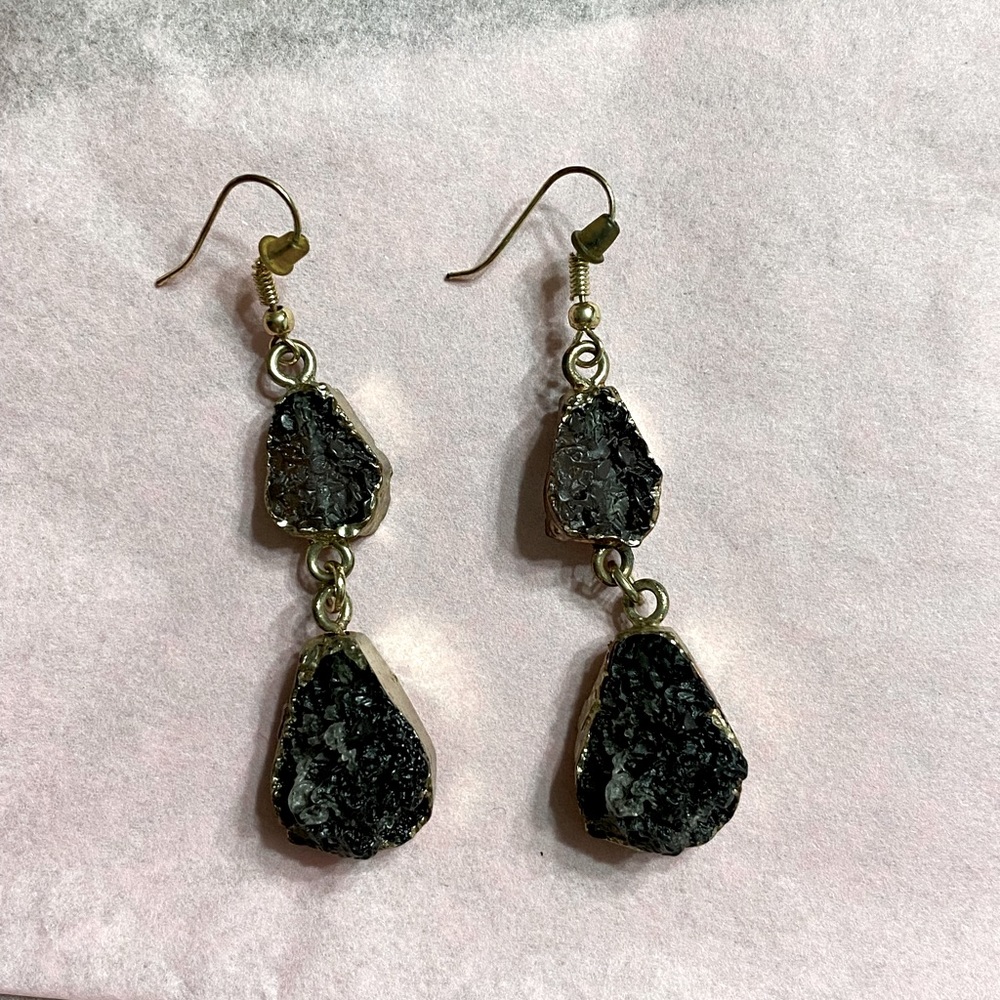 Black Coal Earrings